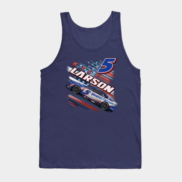 Kyle Larson Patriotic Tank Top by art.Hamdan